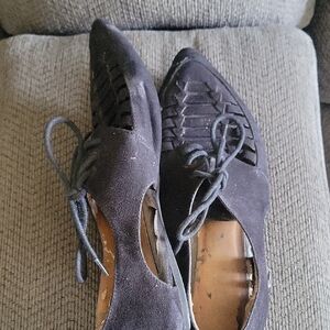 Stylish Women's Black Lace-Up Shoes